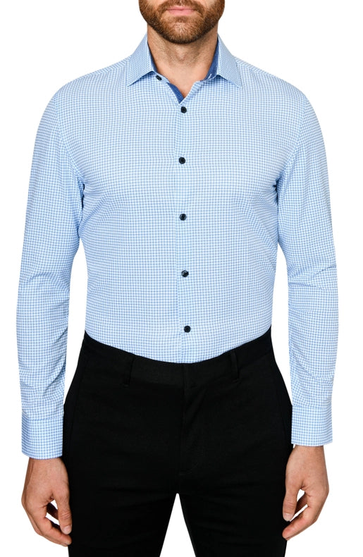 Slim Fit Grid Dress Shirt