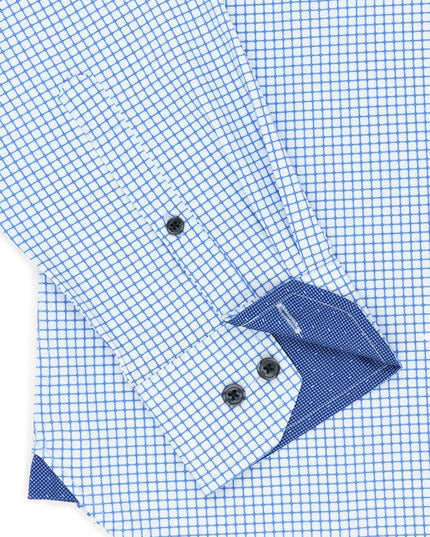 Slim Fit Grid Dress Shirt