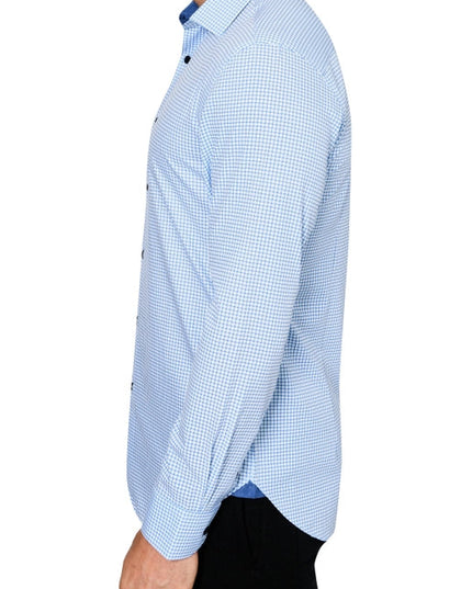 Slim Fit Grid Dress Shirt