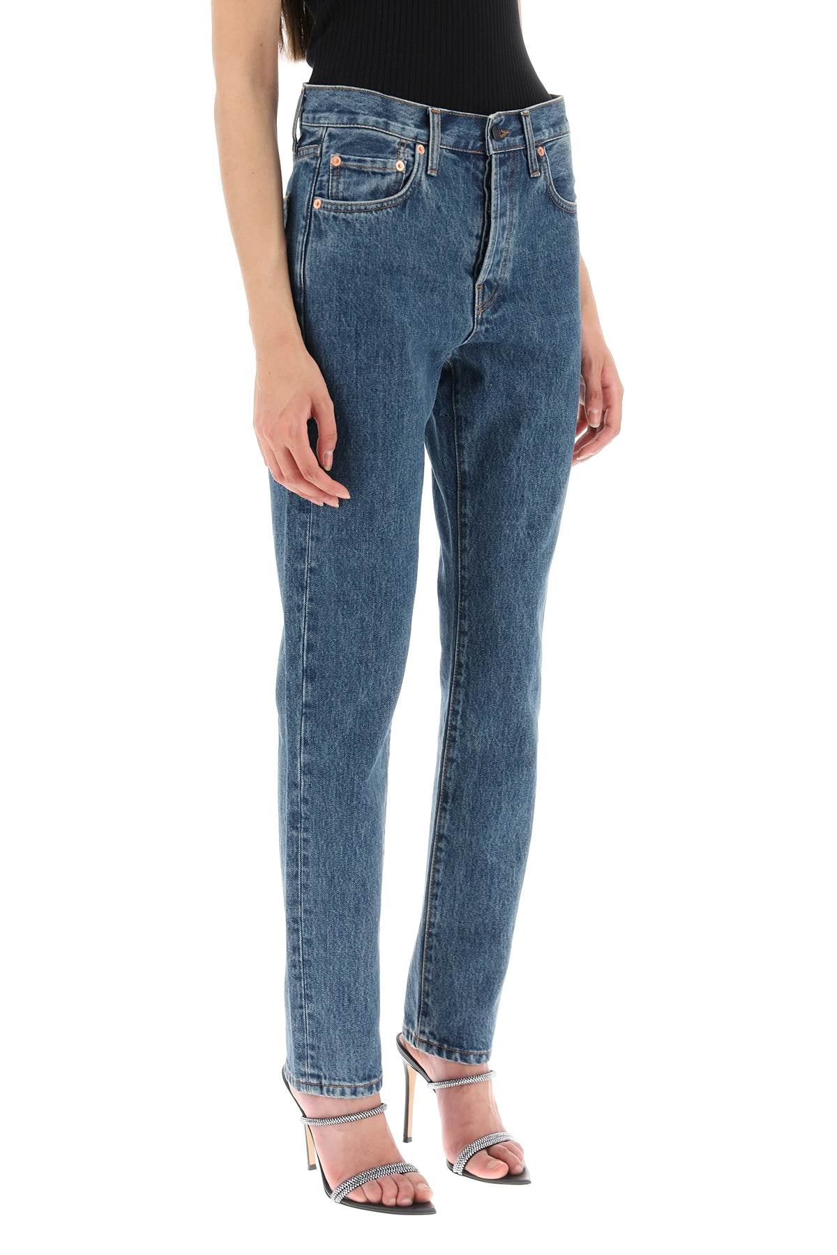 Slim Jeans With Acid Wash-women > clothing > jeans-Wardrobe.Nyc-Urbanheer