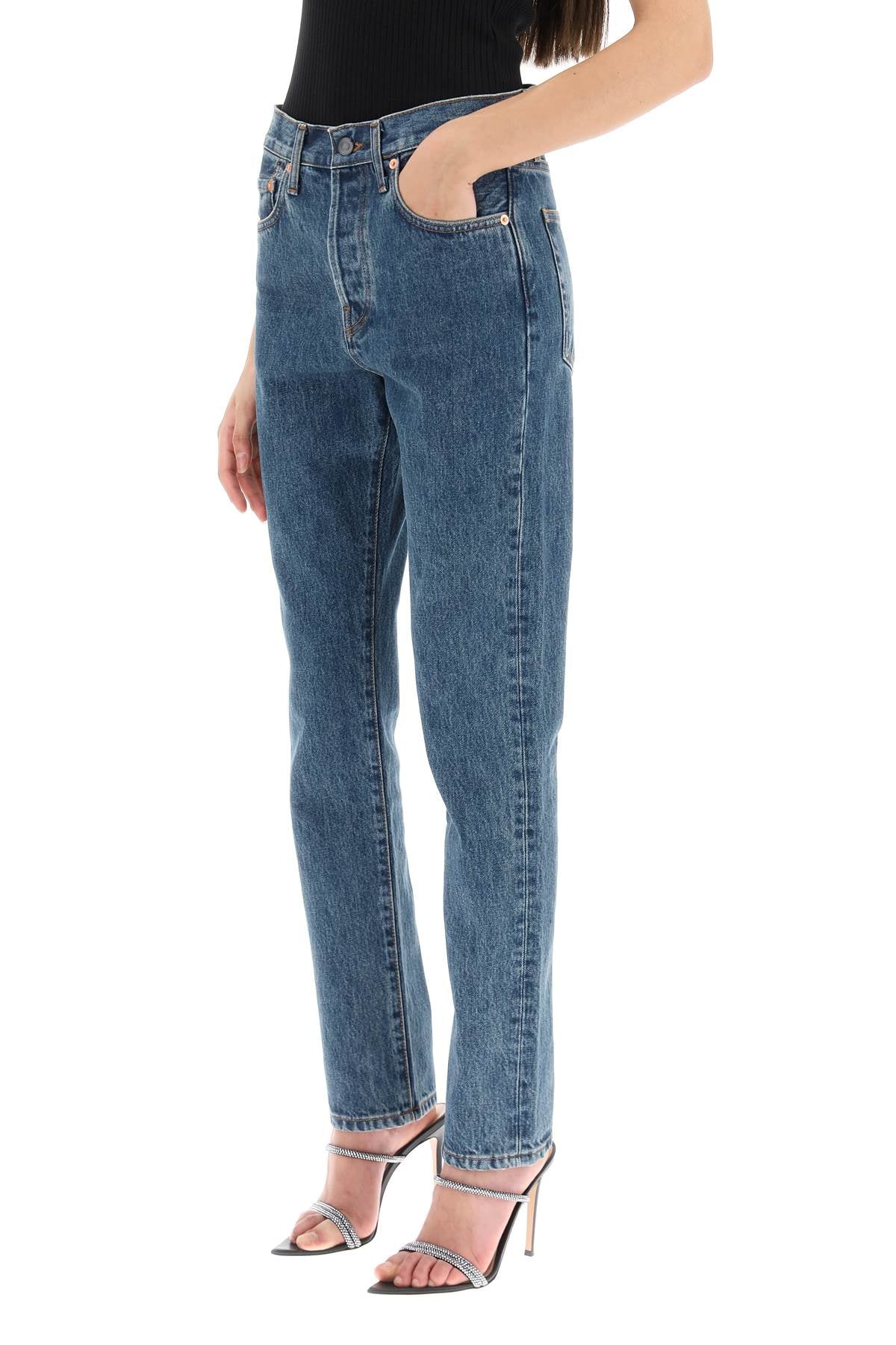 Slim Jeans With Acid Wash-women > clothing > jeans-Wardrobe.Nyc-Urbanheer