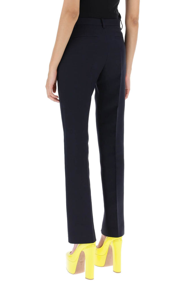 Slim Pants In Crepe Couture-women > clothing > trousers-Valentino GARAVANI-46-Blu-Urbanheer