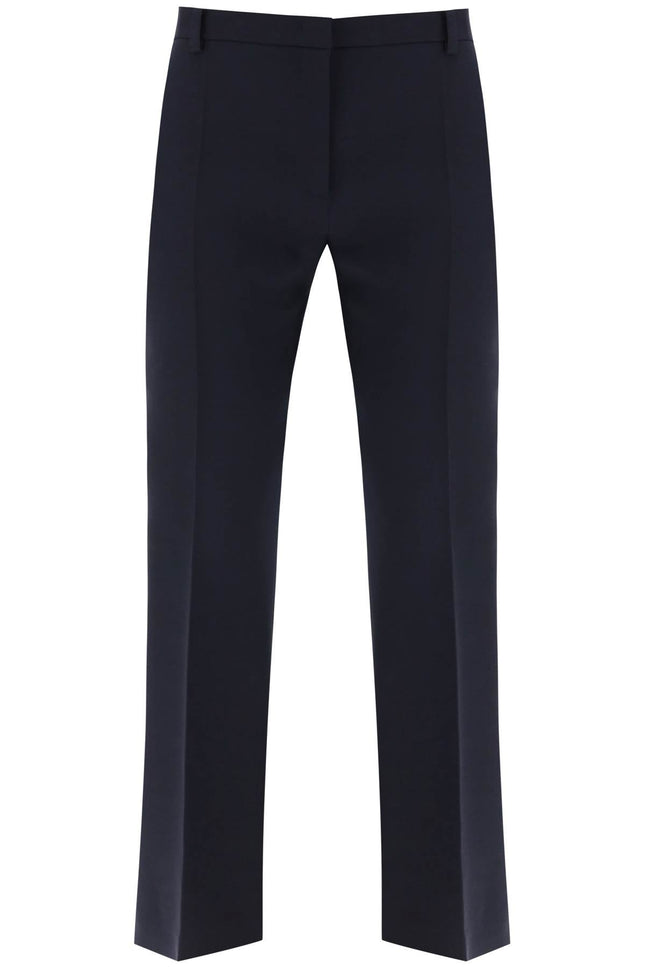 Slim Pants In Crepe Couture-women > clothing > trousers-Valentino GARAVANI-46-Blu-Urbanheer