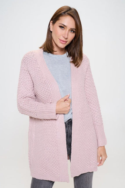 Soft Knit Open Front Cardigan-1