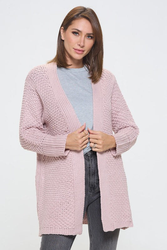 Soft Knit Open Front Cardigan-3