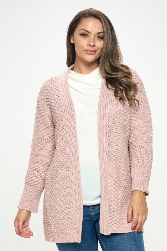 Soft Knit Open Front Cardigan-1