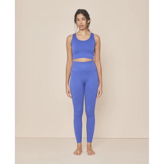 Soft Rib Seamless Crop Top - Indigo