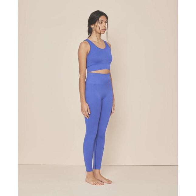 Soft Rib Seamless Crop Top - Indigo