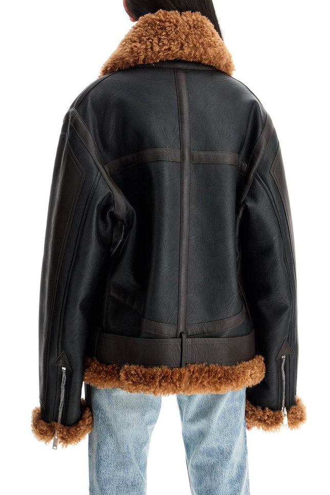 Stella McCartney vegan leather and teddy biker jacket