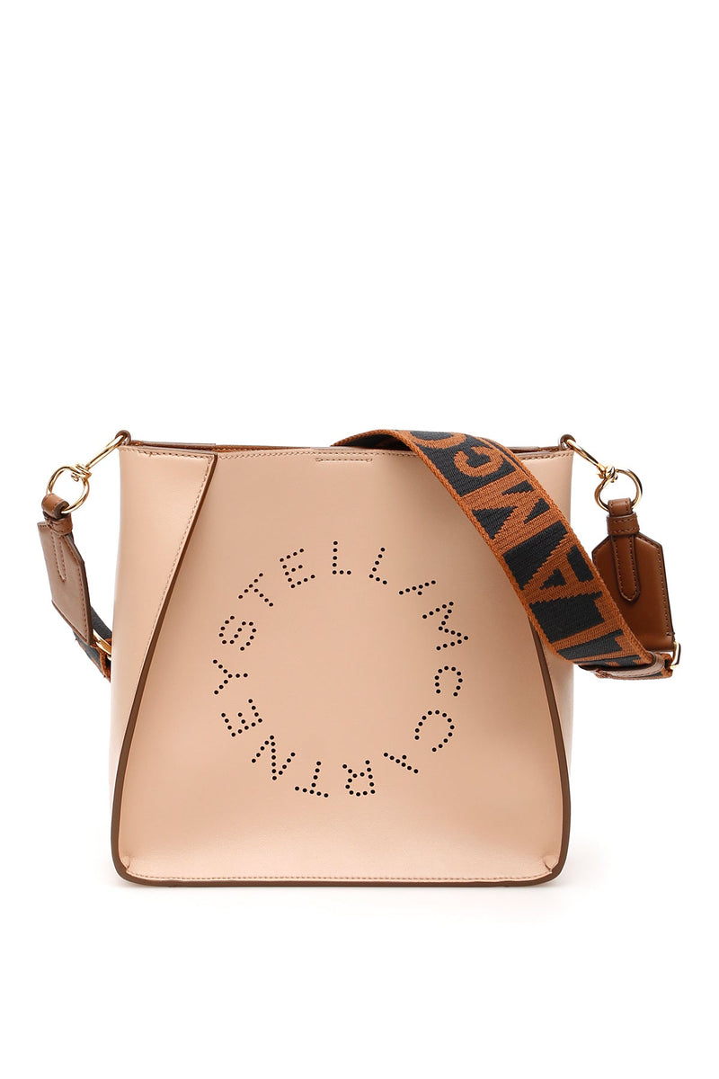 Stella Perforated Logo Shoulder Bag-women > bags > general > crossbody and shoulder bags-Stella McCartney-os-Beige-Urbanheer