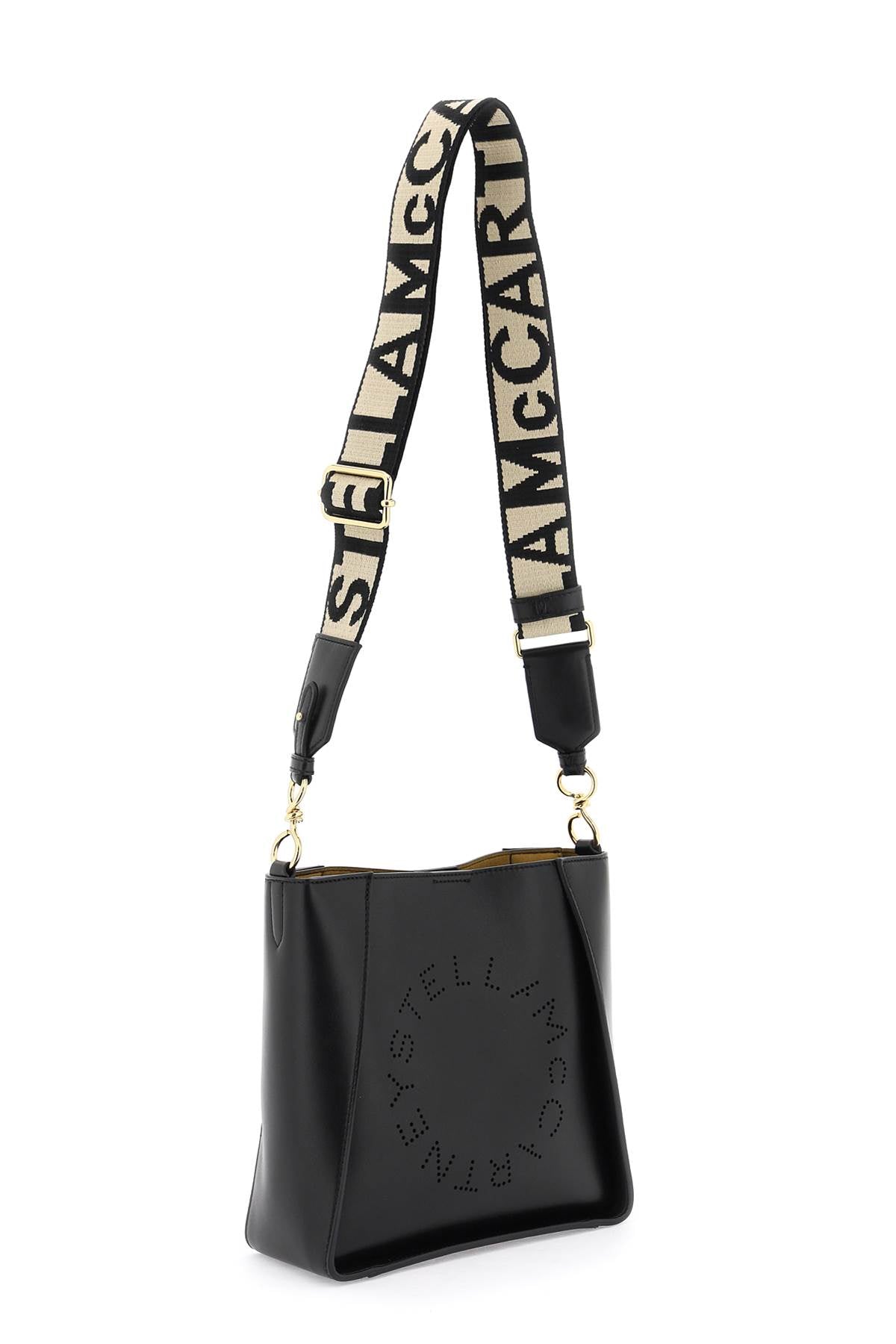 Stella mccartney crossbody bag with perforated stella logo Stella McCart Black-Bag-Stella McCartney-OS-Urbanheer