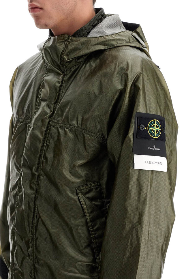 Stone Island glass cover-tc jacket with detachable interior