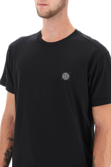Stone Island logo patch t-shirt - Black