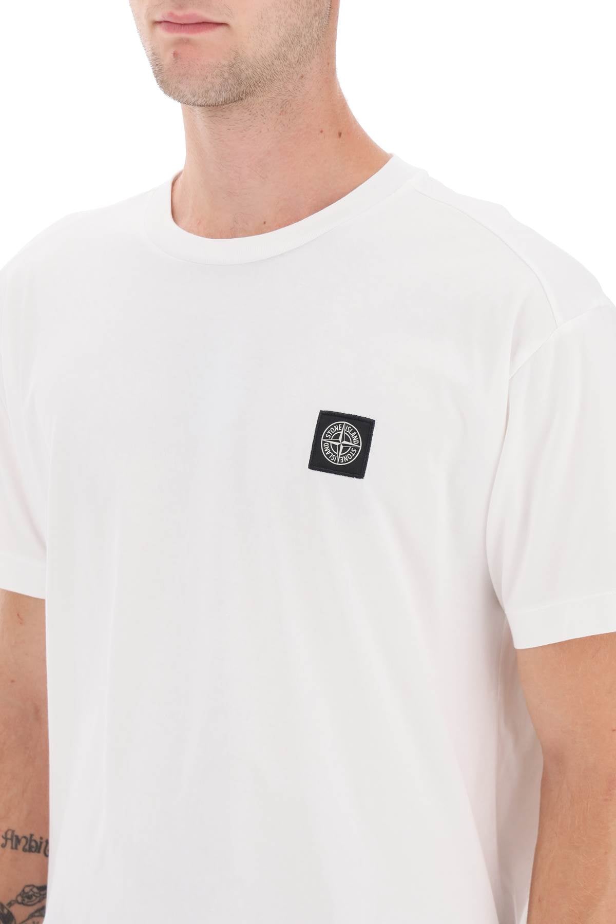 Stone Island logo patch t-shirt - White