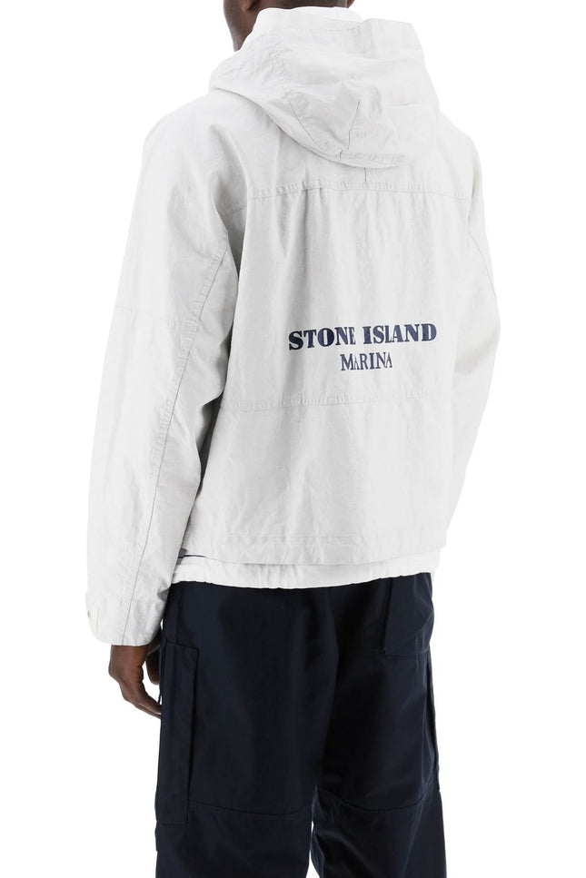 Stone Island "marina raw plated linen jacket with