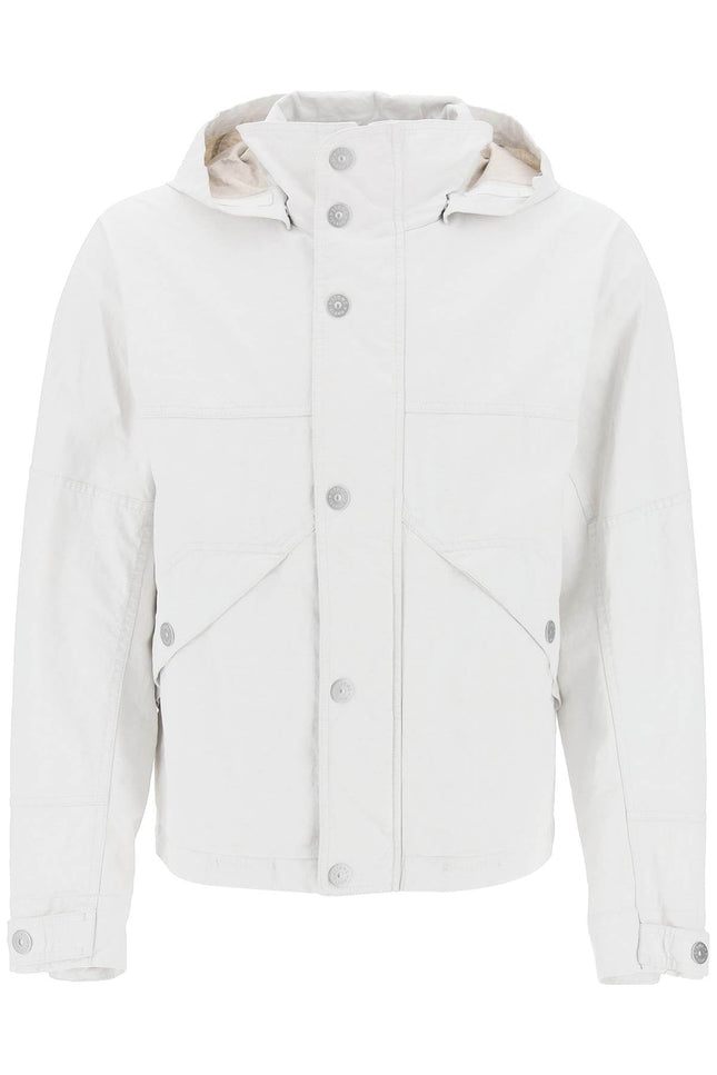 Stone Island "marina raw plated linen jacket with