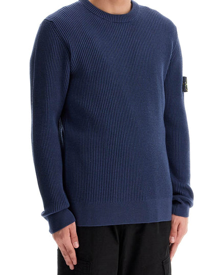 Stone Island ribbed wool crewneck sweater