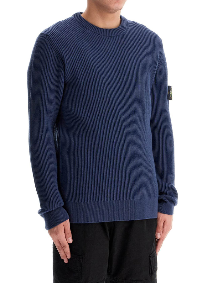 Stone Island ribbed wool crewneck sweater