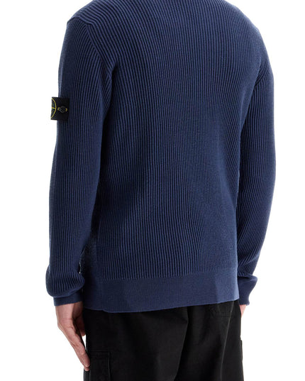 Stone Island ribbed wool crewneck sweater