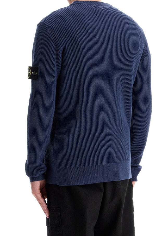 Stone Island ribbed wool crewneck sweater