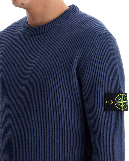 Stone Island ribbed wool crewneck sweater