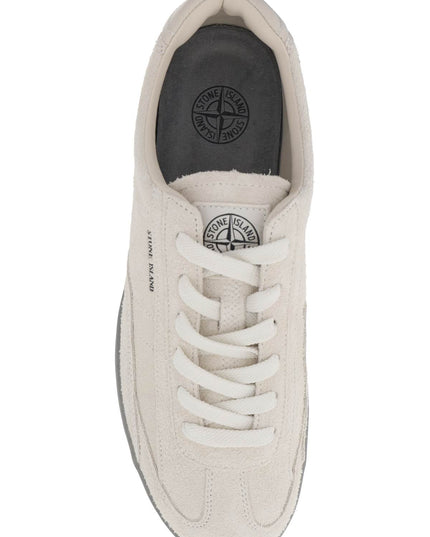 Stone Island suede leather rock sneakers for