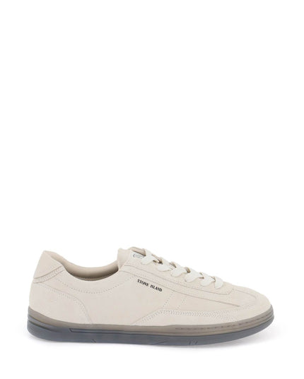 Stone Island suede leather rock sneakers for