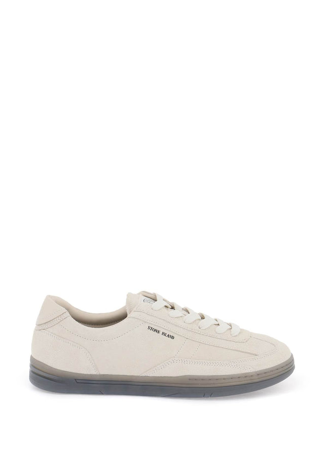 Stone Island suede leather rock sneakers for