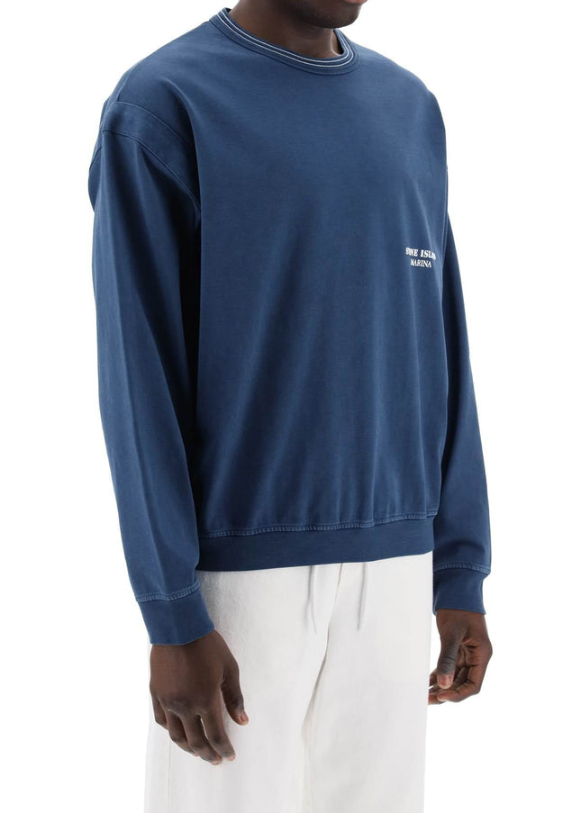 Stone island marina 'old' treatment crew Blue-Sweatshirt-Stone Island-Urbanheer