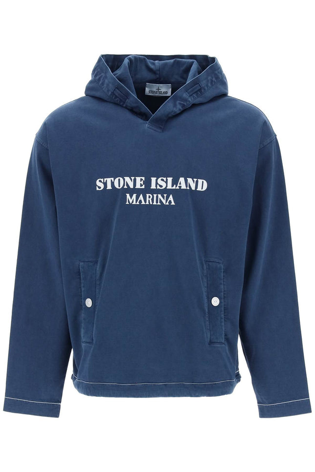 Stone island marina 'old' treatment hooded Blue-Hoodie-Stone Island-S-Urbanheer