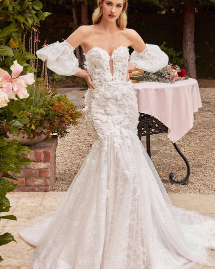 Strapless Lace Wedding Gown