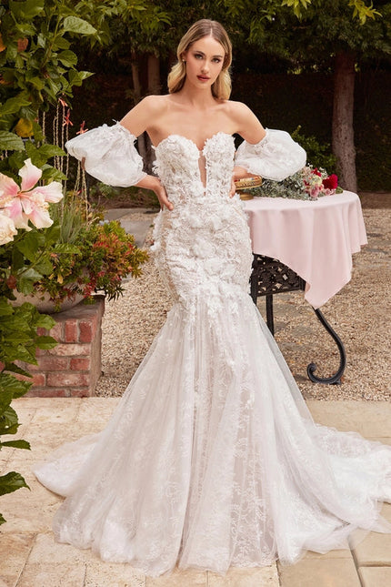 Strapless Lace Wedding Gown