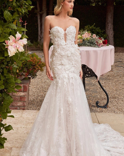 Strapless Lace Wedding Gown