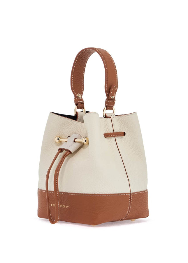 Strathberry beige calfskin bag with short handle and shoulder strap