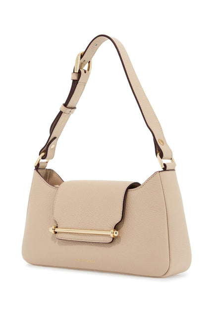 Strathberry light beige calfskin crossbody bag multrees omni with adjustable strap