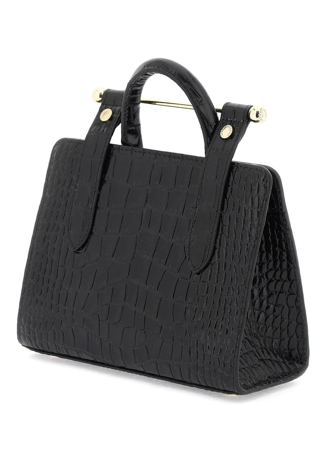 Strathberry nano tote leather bag Black-Bag-Strathberry-os-Urbanheer