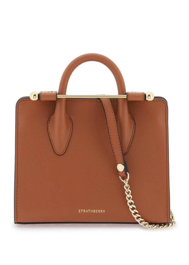 Strathberry nano tote leather bag Brown-Bag-Strathberry-os-Urbanheer