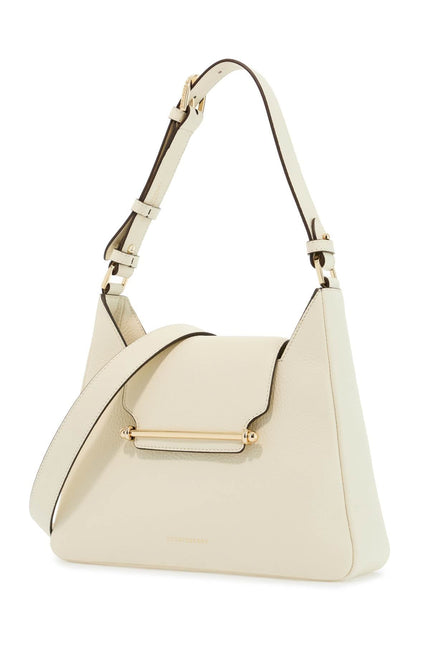 Strathberry structured vanilla calfskin crossbody bag with clean lines