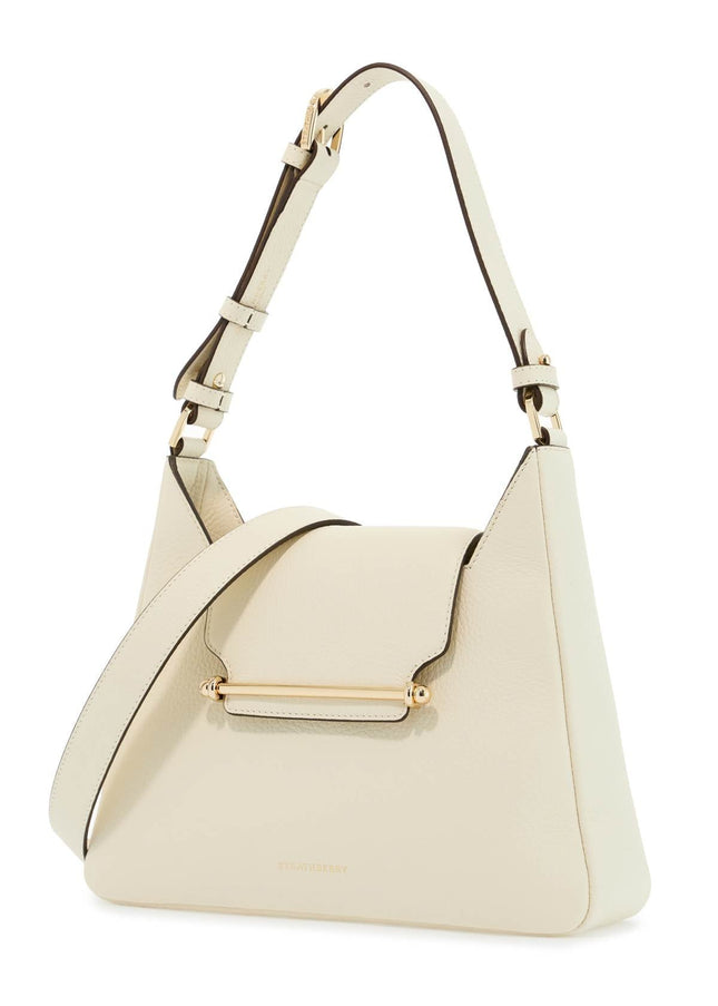 Strathberry structured vanilla calfskin crossbody bag with clean lines