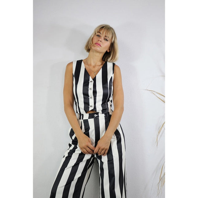 Stripe Vest and Pants Set BLACK STRIPE