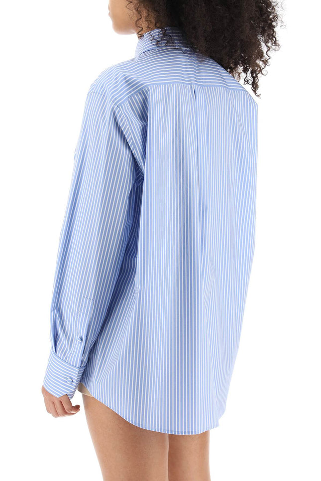Striped Poplin Shirt-women > clothing > shirts and blouses > shirts-Valentino GARAVANI-Urbanheer