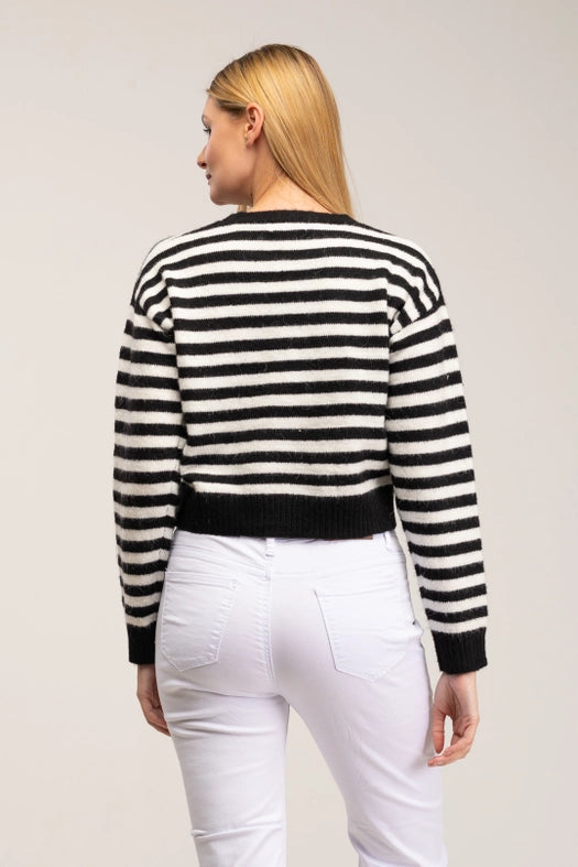 Striped knitted sweater