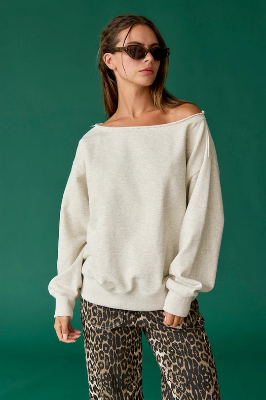 Sweatshirt White Melange