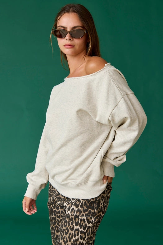 Sweatshirt White Melange