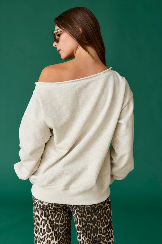 Sweatshirt White Melange