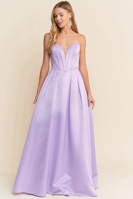 Sweetheart Neck Sleeveless Maxi Dress Lavender