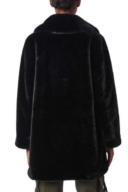 Swin Fur Coat Black