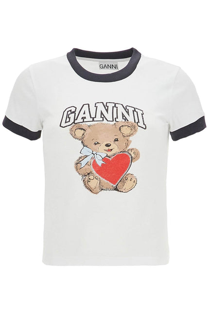 Ganni basic printed t-shirt with design