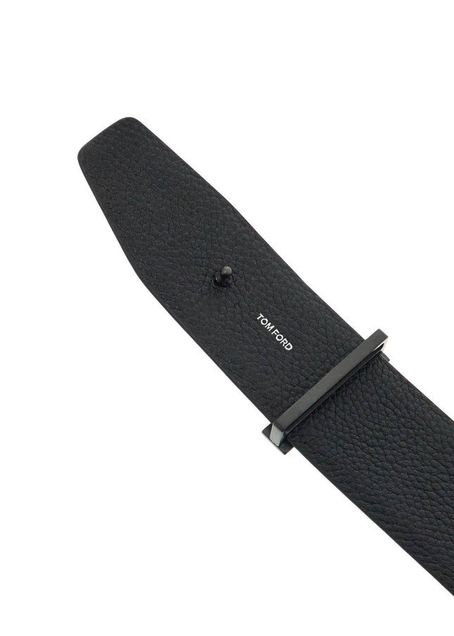 Tom Ford elegant brown and black calfskin belt made in italy