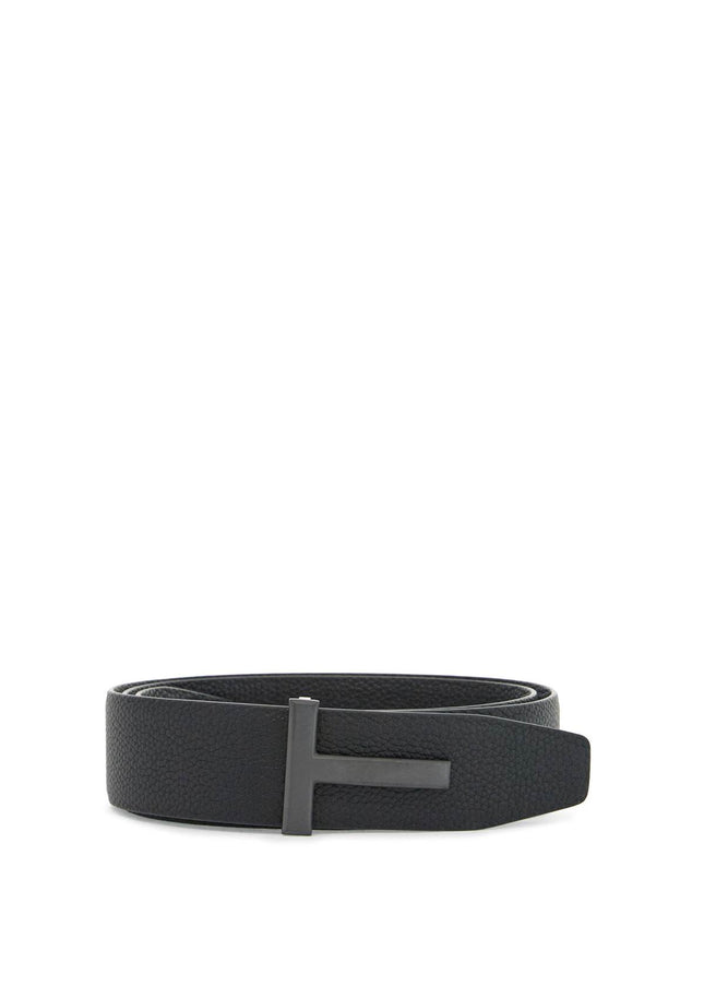 Tom Ford elegant brown and black calfskin belt made in italy